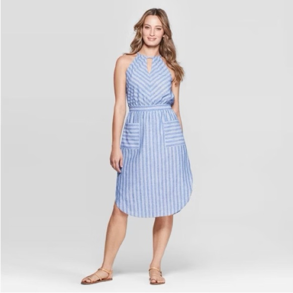 Universal Thread Striped Halter Sundress